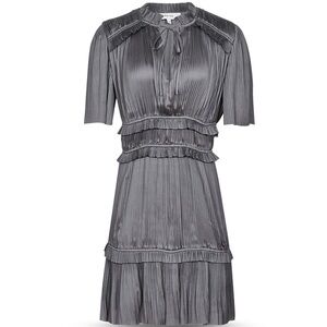 REISS Lydia Pleated Tiered Gray Dress size 6 US